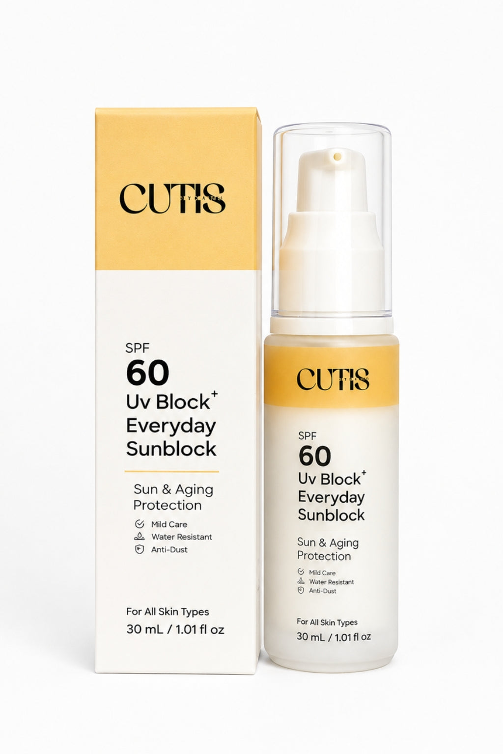 Cutis Organic SPF 60 Sunscreen | Best Face Sunblock for Daily UV Protection